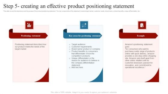 Step 5 Creating An Effective Product Positioning Comprehensive Guide On How To Successfully Information PDF