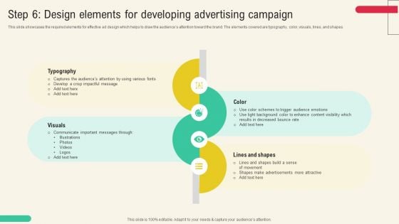 Step 6 Design Elements For Developing Advertising Campaign Graphics PDF