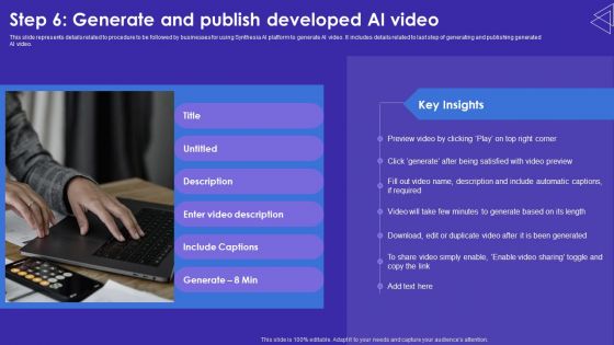 Step 6 Generate And Publish Developed AI Video Infographics PDF