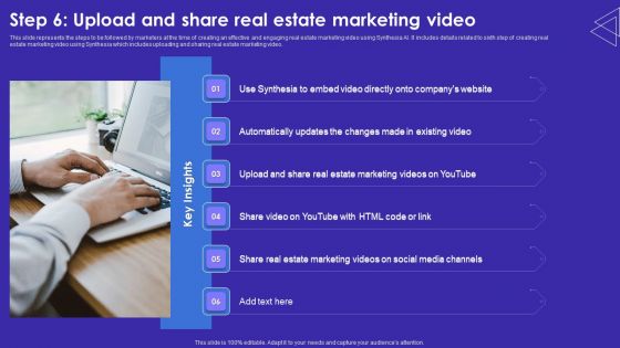 Step 6 Upload And Share Real Estate Marketing Video Structure PDF