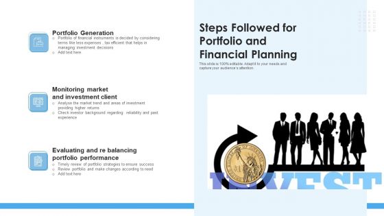 Steps Followed For Portfolio And Financial Planning Ppt PowerPoint Presentation File Graphics PDF