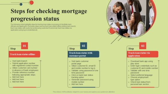 Steps For Checking Mortgage Progression Status Graphics PDF