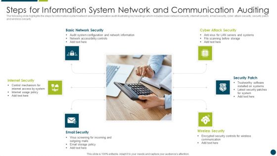 Steps For Information System Network And Communication Auditing Topics PDF