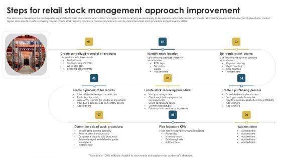 Steps For Retail Stock Management Approach Improvement Infographics PDF Steps For Retail Stock Management Approach Improvement Infographics PDF