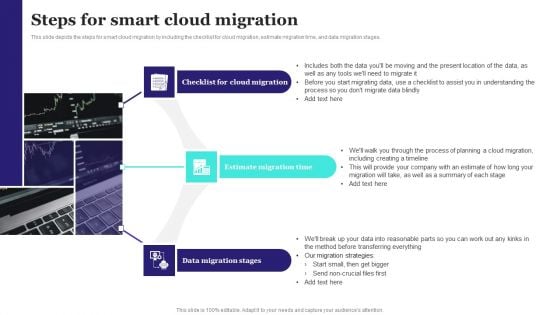 Steps For Smart Cloud Migration Ppt PowerPoint Presentation File Ideas PDF