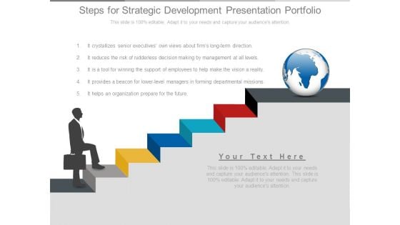 Steps For Strategic Development Presentation Portfolio