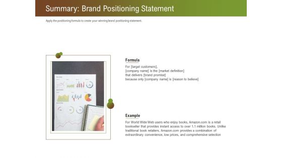 Steps For Successful Brand Building Process Summary Brand Positioning Statement Portrait PDF