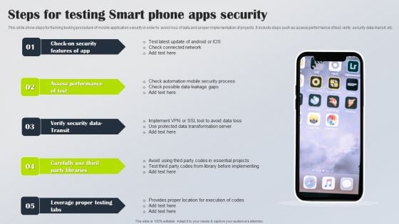 Steps For Testing Smart Phone Apps Security Inspiration PDF