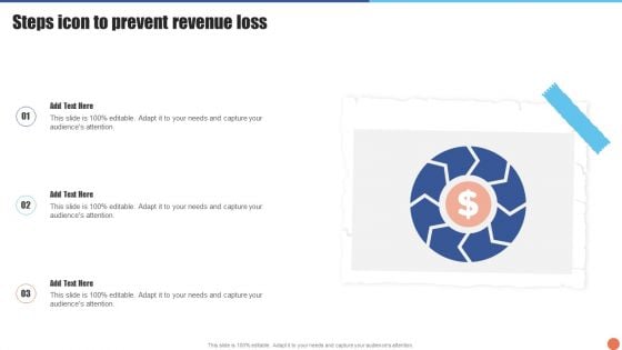 Steps Icon To Prevent Revenue Loss Elements PDF