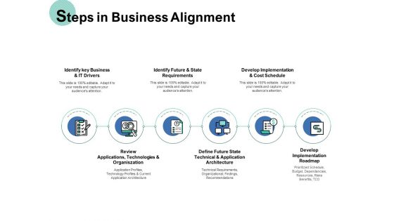 Steps In Business Alignment Ppt PowerPoint Presentation Pictures Gallery