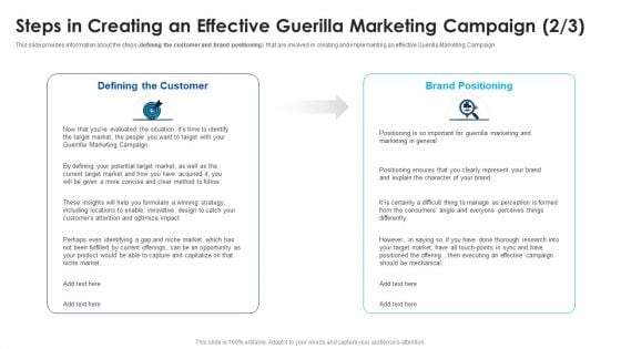 Steps In Creating An Effective Guerilla Marketing Campaign Target Demonstration PDF