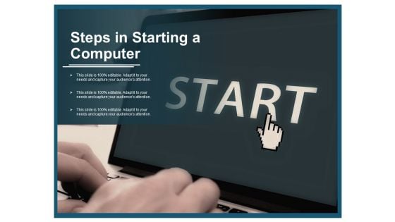 Steps In Starting A Computer Ppt PowerPoint Presentation Professional Design Inspiration