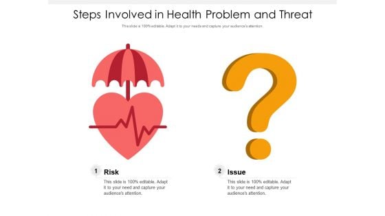 Steps Involved In Health Problem And Threat Ppt PowerPoint Presentation Model Influencers PDF