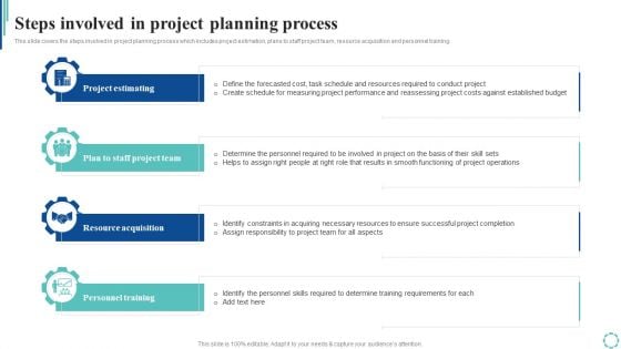 Steps Involved In Project Planning Process Strategies To Enhance Project Lifecycle Portrait PDF