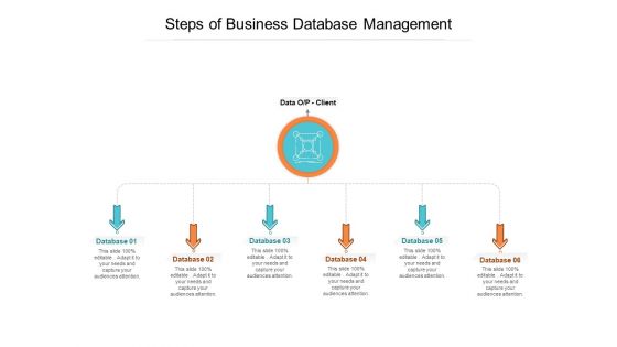 Steps Of Business Database Management Ppt PowerPoint Presentation File Ideas PDF