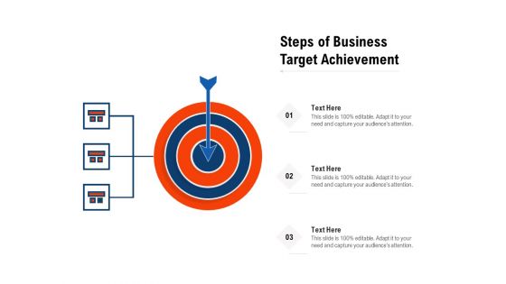 Steps Of Business Target Achievement Ppt PowerPoint Presentation Styles Icon PDF