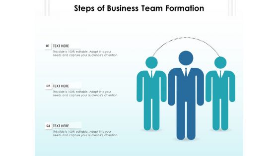 Steps Of Business Team Formation Ppt PowerPoint Presentation Gallery Vector PDF