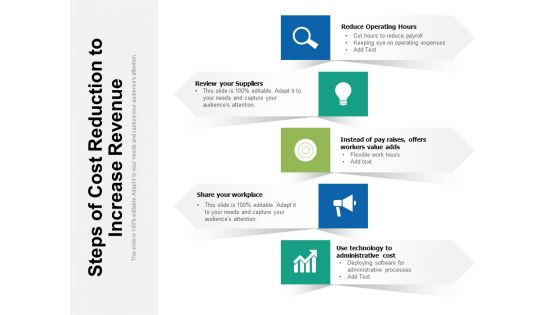 Steps Of Cost Reduction To Increase Revenue Ppt PowerPoint Presentation File Slide PDF Steps Of Cost Reduction To Increase Revenue Ppt PowerPoint Presentation File Slide PDF