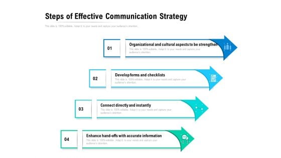 Steps Of Effective Communication Strategy Ppt PowerPoint Presentation Icon Diagrams