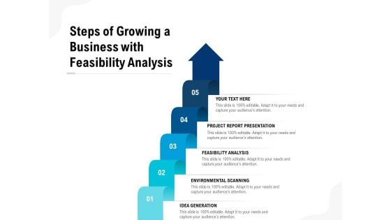 Steps Of Growing A Business With Feasibility Analysis Ppt PowerPoint Presentation Outline Slides PDF