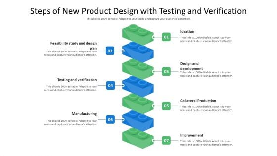 Steps Of New Product Design With Testing And Verification Ppt PowerPoint Presentation Show Vector PDF