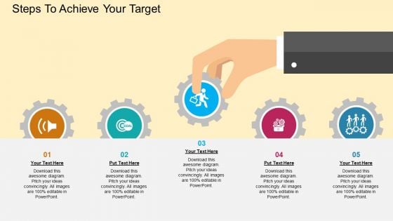 Steps To Achieve Your Target Powerpoint Templates
