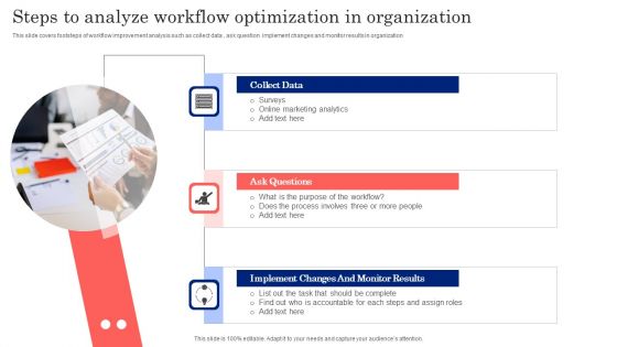 Steps To Analyze Workflow Optimization In Organization Pictures PDF