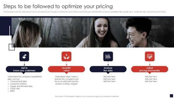 Steps To Be Followed To Optimize Your Pricing Product Pricing Strategic Guide Download PDF