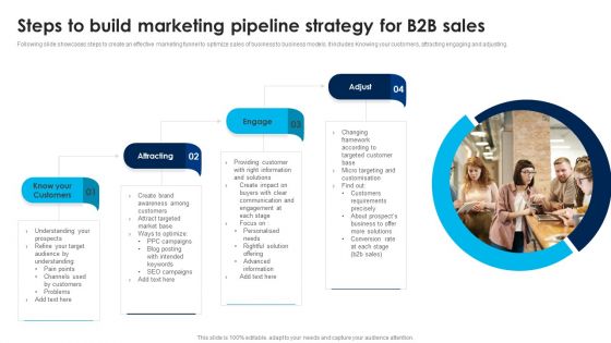 Steps To Build Marketing Pipeline Strategy For B2B Sales Infographics PDF Steps To Build Marketing Pipeline Strategy For B2B Sales Infographics PDF