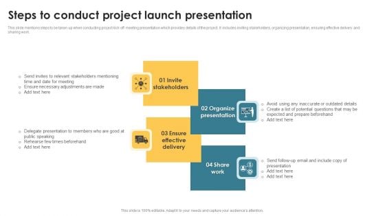 Steps To Conduct Project Launch Presentation Clipart PDF Steps To Conduct Project Launch Presentation Clipart PDF