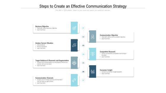 Steps To Create An Effective Communication Strategy Ppt PowerPoint Presentation Icon File Formats