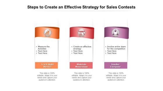 Steps To Create An Effective Strategy For Sales Contests Ppt PowerPoint Presentation Layouts Template PDF