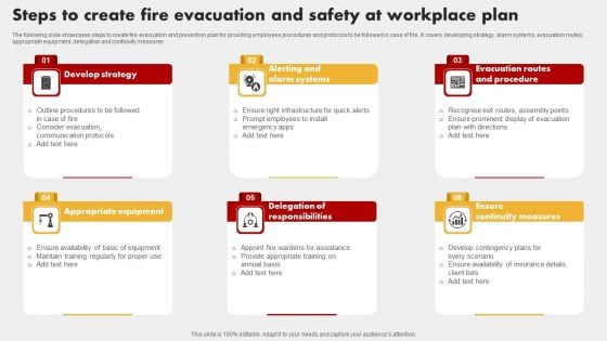 Steps To Create Fire Evacuation And Safety At Workplace Plan Clipart PDF Steps To Create Fire Evacuation And Safety At Workplace Plan Clipart PDF