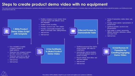 Steps To Create Product Demo Video With No Equipment Introduction PDF