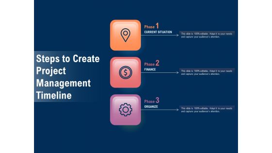 Steps To Create Project Management Timeline Ppt PowerPoint Presentation Styles Picture PDF
