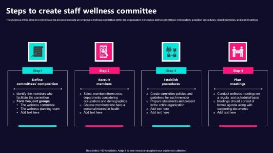 Steps To Create Staff Wellness Committee Sample PDF Steps To Create Staff Wellness Committee Sample PDF