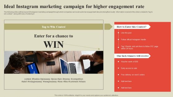 Steps To Effectively Conduct Market Research Ideal Instagram Marketing Campaign For Higher Engagement Structure PDF