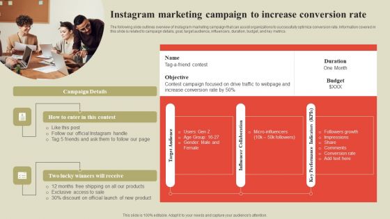 Steps To Effectively Conduct Market Research Instagram Marketing Campaign To Increase Conversion Rate Structure PDF
