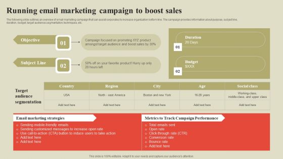 Steps To Effectively Conduct Market Research Running Email Marketing Campaign To Boost Sales Diagrams PDF