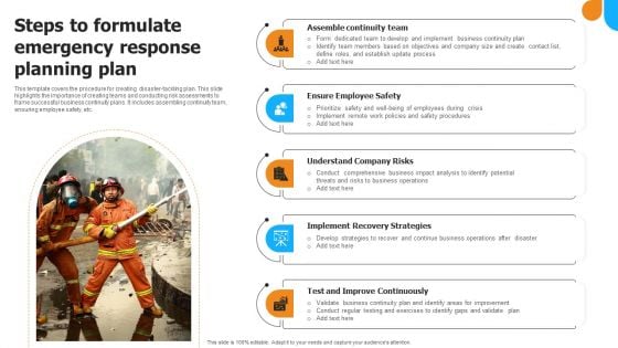 Steps To Formulate Emergency Response Planning Plan Clipart PDF Steps To Formulate Emergency Response Planning Plan Clipart PDF