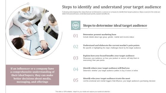 Steps To Identify And Understand Your Target Audience Ultimate Guide To Develop Personal Branding Strategy Clipart PDF
