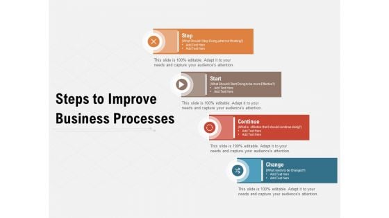 Steps To Improve Business Processes Ppt PowerPoint Presentation Summary Mockup