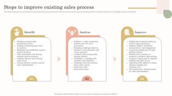 Steps To Improve Existing Sales Process Sample PDF Steps To Improve Existing Sales Process Sample PDF