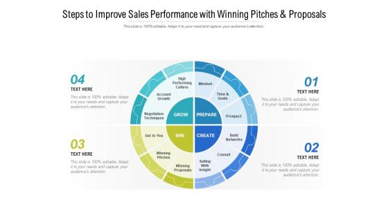 Steps To Improve Sales Performance With Winning Pitches And Proposals Ppt PowerPoint Presentation Outline Example File