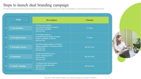 Steps To Launch Dual Branding Campaign Multi Brand Promotion Campaign For Customer Engagement Ideas PDF