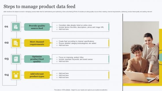 Steps To Manage Product Data Feed Diagrams PDF