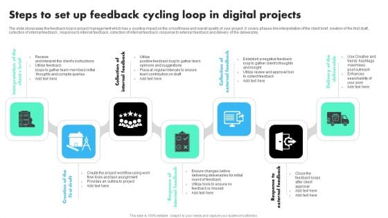 Steps To Set Up Feedback Cycling Loop In Digital Projects Infographics PDF Steps To Set Up Feedback Cycling Loop In Digital Projects Infographics PDF