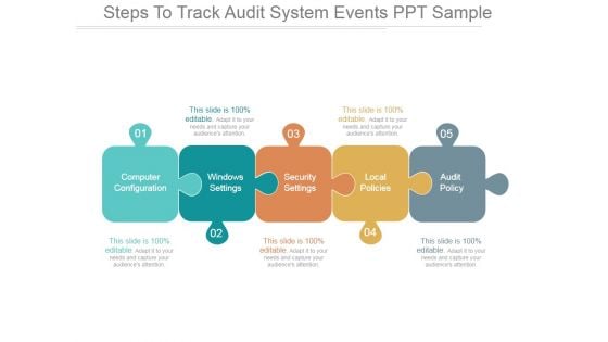 Steps To Track Audit System Events Ppt PowerPoint Presentation Summary