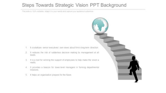 Steps Towards Strategic Vision Ppt Background