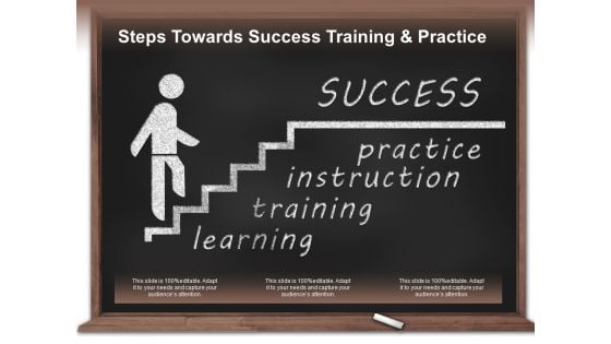 Steps Towards Success Training And Practice Ppt PowerPoint Presentation Pictures Visual Aids